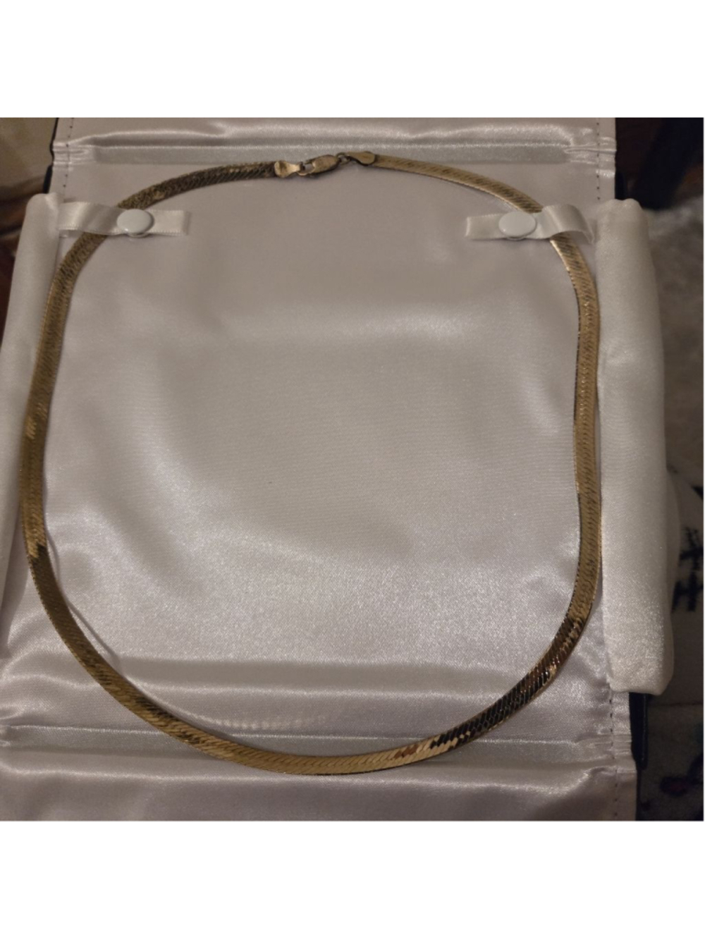 Women's Gold & Silver Herringbone Necklace One Size